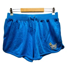 GOAT USA Shorts Women's Medium Bright Blue Knit Activewear Athleisure Unlined 