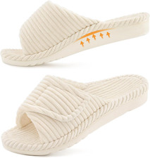 Orthopedic Slippers for Women Arch Support House Shoes Beige
