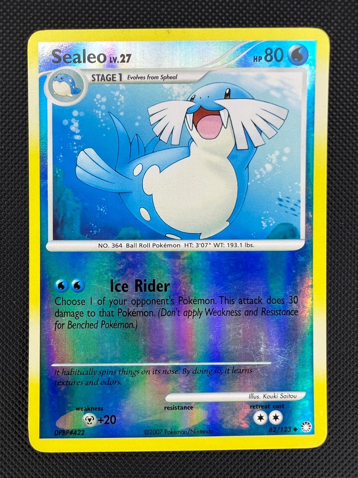 Sealeo Mysterious Treasures Reverse Holo Rare Pokemon LP 62/123