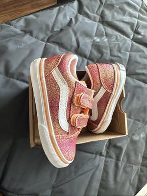 VANS Old Skool V Sunrise Glitter Size 6.0 TD Kids