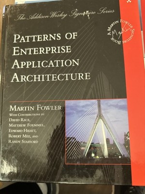 Patterns of Enterprise Application Architecture by Martin Fowler Addison-Wesley 