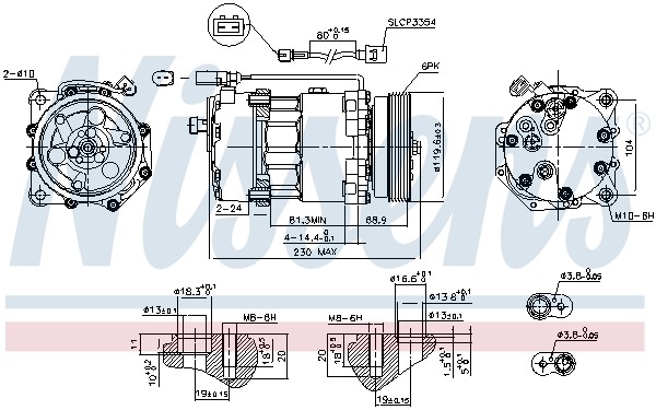 Für NISSENS 890761 air conditioning compressor. AUDI A3/S3 96- FIRST FIT - Bild 4