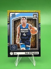 2024-25 Optic Choice Rated Rookie Rob Dillingham Black Gold RC 4/8 Jersey Match 