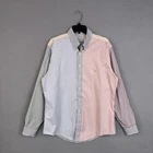 Brooks Brothers Shirt Mens Large Colorblock Stripe Button Down Non Iron Supima