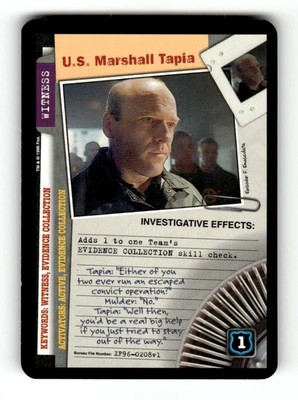 1996 X-files Card Game  U.S. Marshall Tapia, Emasculata Dean Norris BXCP06