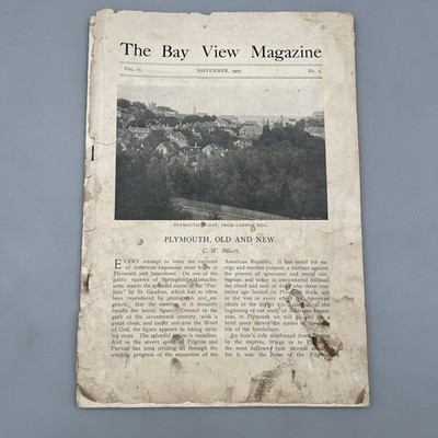 Bay View Magazine Nov 1907 Vol 15 No 2   Plymouth Old & New   Antique History