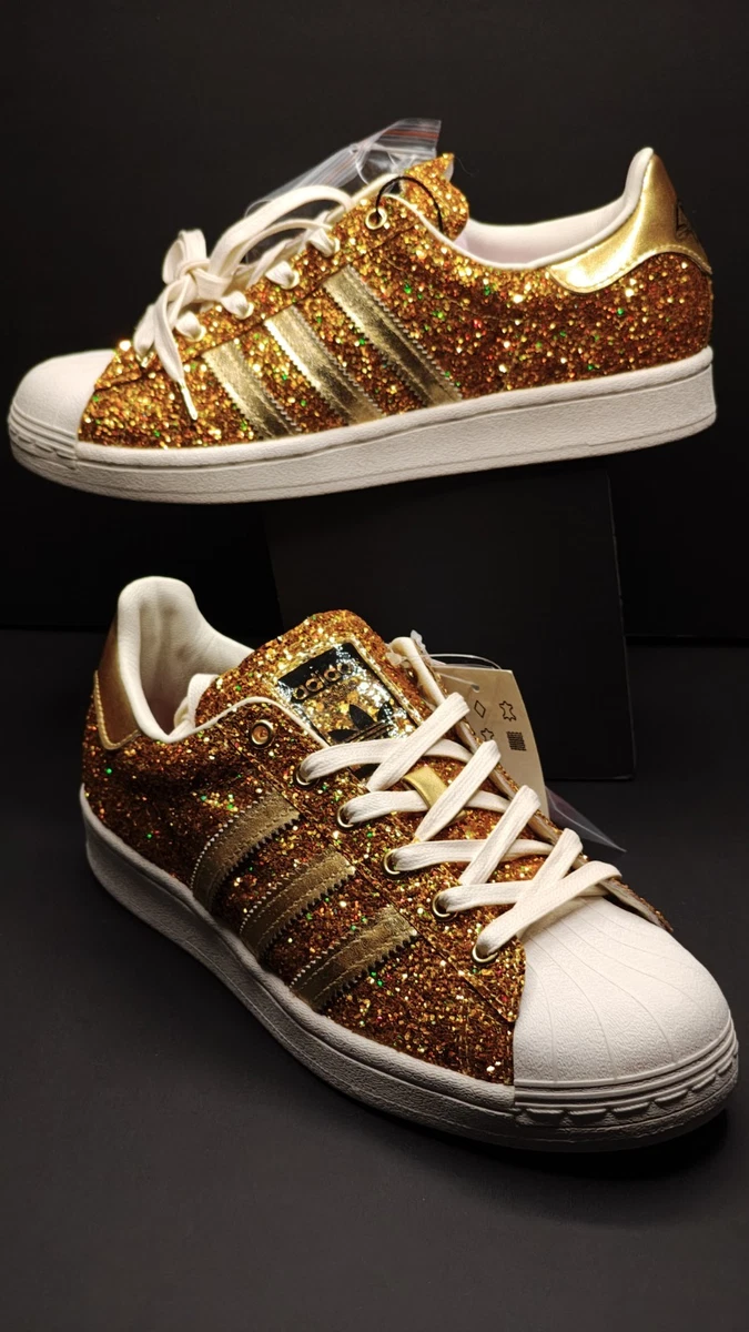 adidas gazelle silver green womens SUPERSTAR GLITTER GOLD