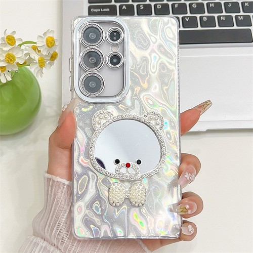 For Samsung Galaxy S25 Ultra S24FE A54 A35 Phone Case Bear Mirror Lens Protector - Picture 11 of 15
