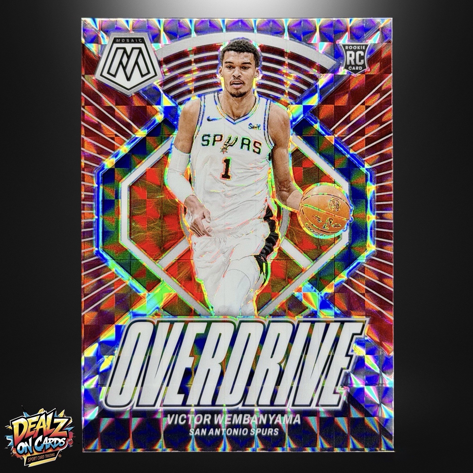 2023 Panini Mosaic Victor Wembanyama Overdrive Mosaic Prizm Rookie Card RC #16