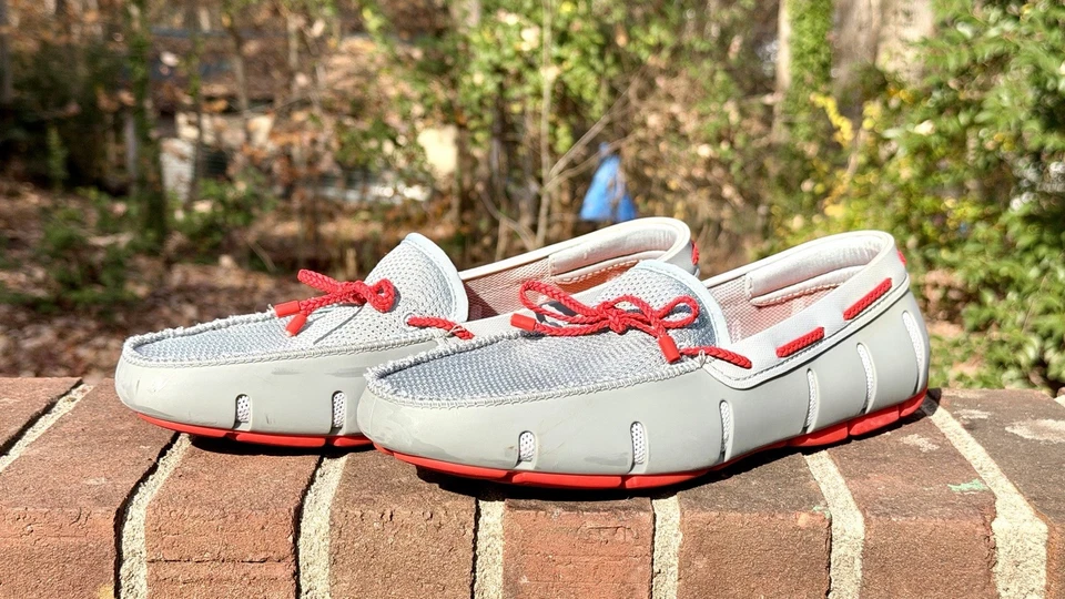 Mocassins masculinos SWIMS 9 para barcos de condução trançados de renda amigável à água - Imagem 3 de 4