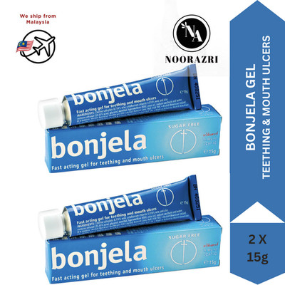 2 X Bonjela Gel 15g Tubes Mouth Ulcer Teething fast acting soothing relief