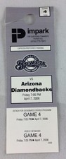 MLB 2006 04/07 Arizona at Milwaukee Brewers Parking Pass-Luis Gonzalez HR
