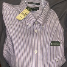 Eddie Bauer Men's Long Sleeve Dress Shirt, Wrinkle-Free, Relaxed Fit, Size TXL