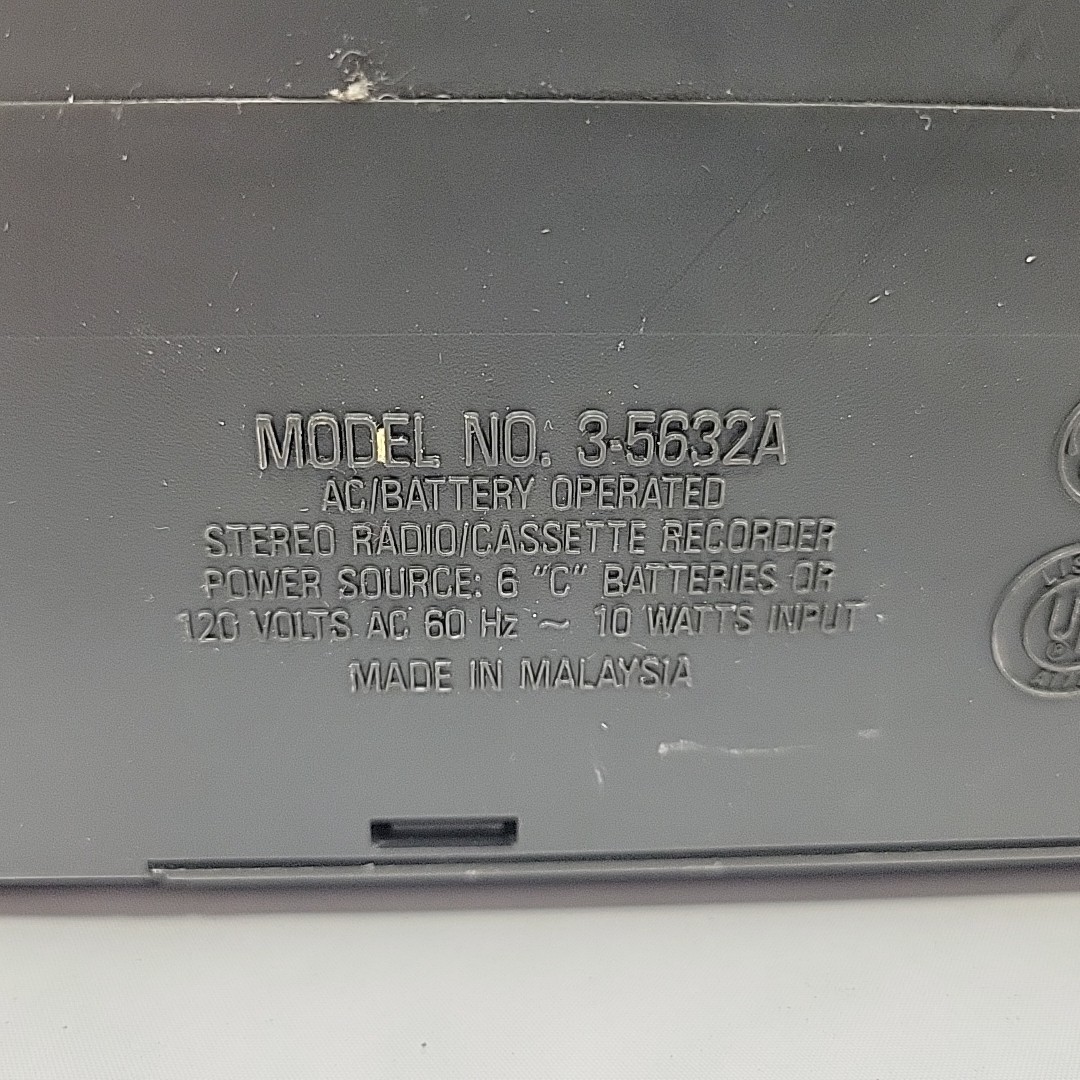 Vintage GE AM/FM Boom Box Dual Cassette | High Speed Dubbing | Model 3-5632A