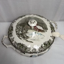 Johnson Brothers Friendly Village Soup Tureen With Original Ladle Nice!