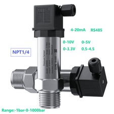 NPT1/4 Smart Hydraulic Pressure Sensor Transducer Gauge 4-20mA 0-1000bar 200bar