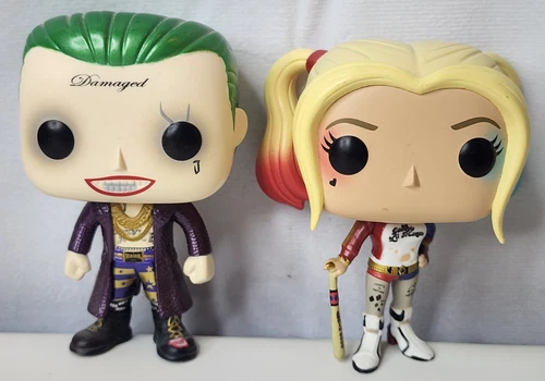 Funko Pop! Suicide Squad Series - The Joker & Harley Quinn Vinyl Figures no box