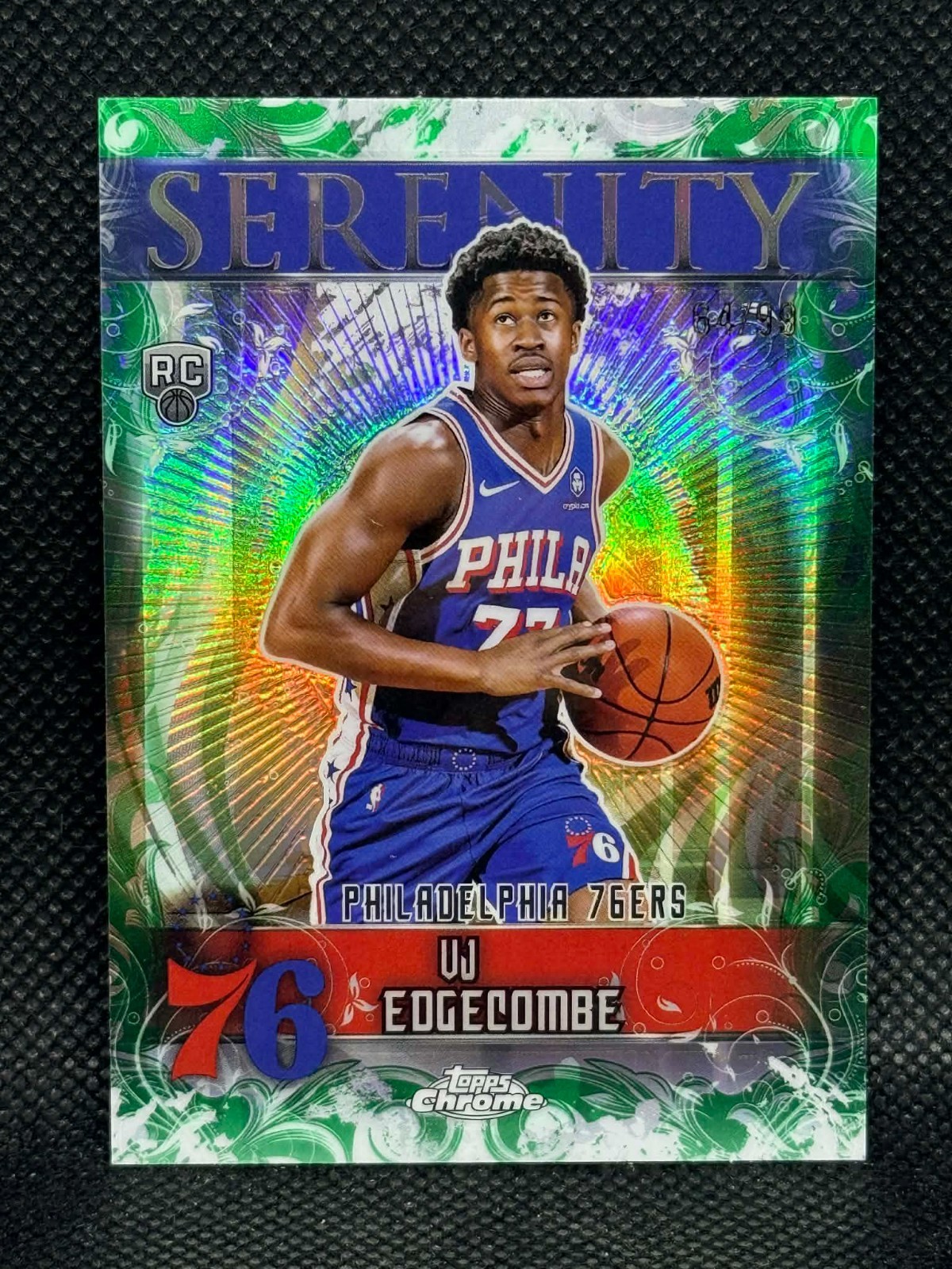 2025-26 Topps Chrome Serenity Green Refractor VJ EDGECOMBE RC /99
