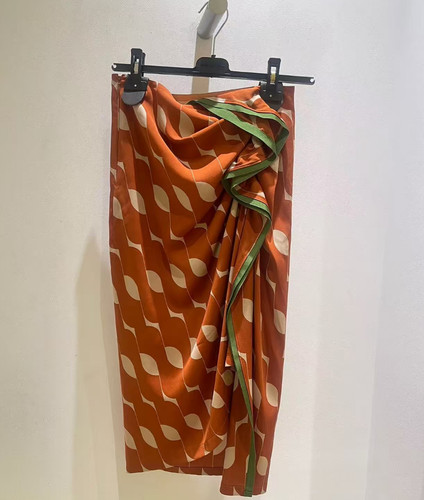 Dries Van Noten Summer Women Silk Printed Casual Half Skirt