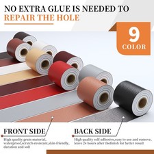Self-Adhesive Leather Repair Patch Tape, 3.9" x 118" Vinyl Leather Repair kit