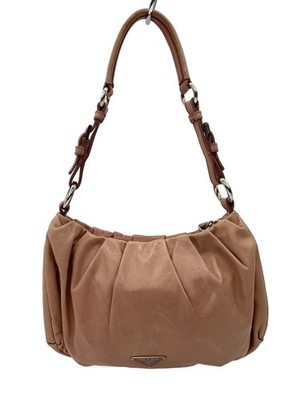 Prada Hobo Nappa All Leather One Shoulder Bag Handbag Pink Triangle Logo