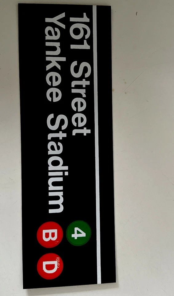 MTA NEW YORK CITY Subway Sign!-161 Yankee Stadium - A Great NYC Souvenir! - Image 3 of 4