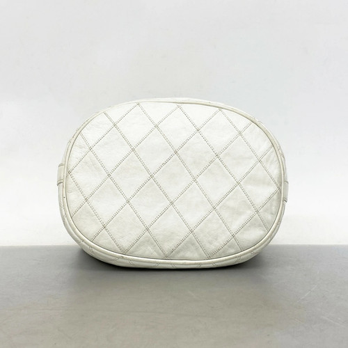 6eb1013 k CHANEL Shoulder Bag Bicolor Chain Shoulder Leather White Gold Hardware - Picture 4 of 15