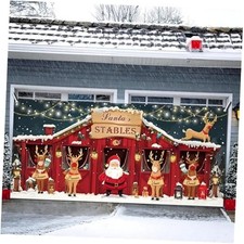 13x6ft Christmas Garage Door Cover Banner Merry Christmas Door Cover Hanging