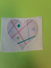 vintage 80s Mrs Grossman's retro heart sticker module