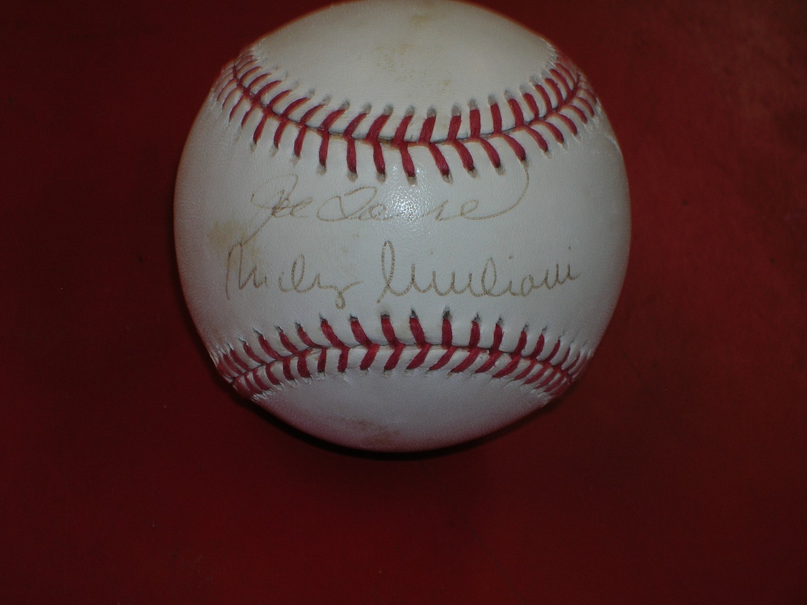 Joe Torre Autographed Signed New York Yankees , RUDY GUILIANI OML 2001 WORLD SERIES BASEBALL STEINER 
