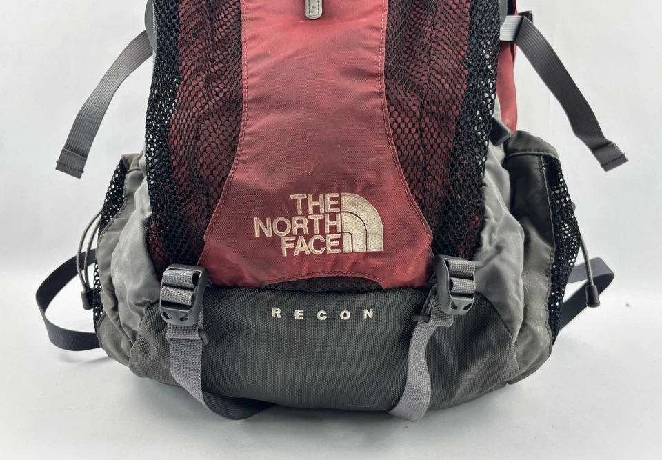 Mochila de senderismo vintage Y2K The North Face roja/gris Recon Foto 2 de 4