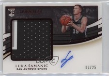 2019-20 Panini Immaculate Premium Red 3/25 Luka Samanic #PPA-LSM Patch Auto 3hd