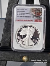 2023 S Silver Eagle NGC PF70 Ultra Cameo San Francisco Street Car Early Release