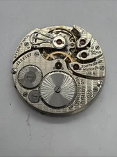 South Bend 21 Jewel 227 Adjusted 5P Railroad Pocket Pocket Watch Movement Runs