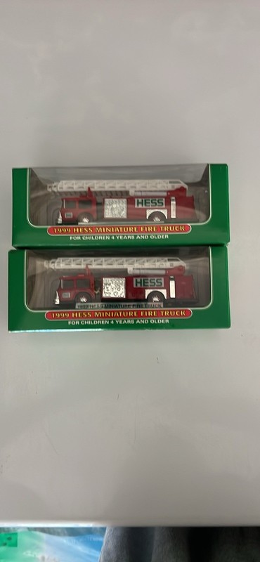 Set New 1999 Hess Miniature Fire Trucks