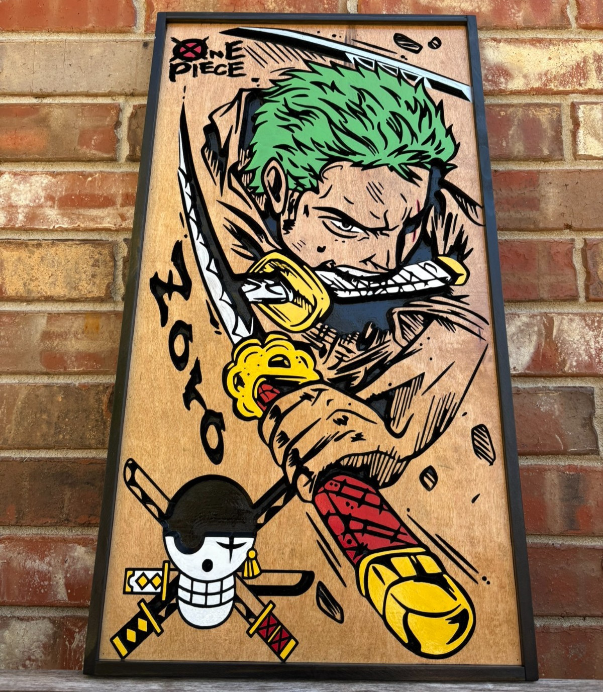 Zoro Roronoa, One Piece, The King of Hell, Monkey D. Luffy, Anime, Arte en Madera 3D.