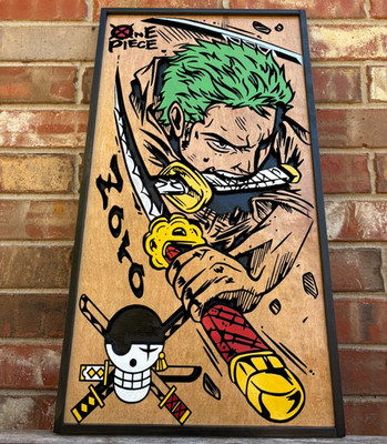 Zoro Roronoa, One Piece, The king of Hell, Monkey D. Luffy, Anime, 3D Wood Art.