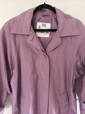 Vintage Lilac Trench Coat London Fog Towne Women  s Classic Collar P2P 22  