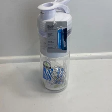 BlenderBottle SportMixer 28oz White Shaker Bottle with BlenderBall Whisk New