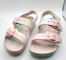 Cat Jack Multicolor Tie Dye Strappy Buckle Sandals Adjustable Kids 8