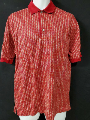 Ping Red Check Short Sleeve Polo Shirt Size Small