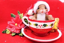 Charming Tails Oh Christmas Tea Oh Christmas Tea Fritz & Floyd Mouse in Teacup