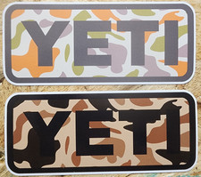TWO PACK YETI DECALS - ONE WOODLAND AND ONE WETLAND DECAL - FREE SHIPPING