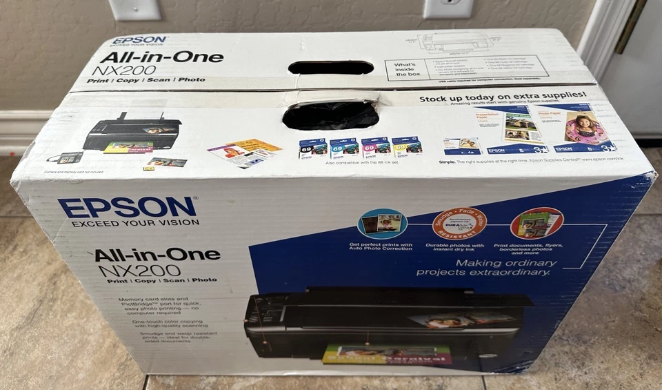 EPSON All-In-one NX100 Stylus Inkjet Printer - New Old Stock - Image 3 of 4