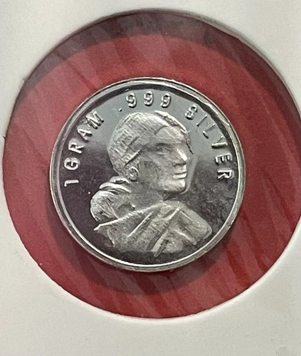 Solid Silver! Sacagawea 1 Gram Silver Round, .999 Pure! Great Investment