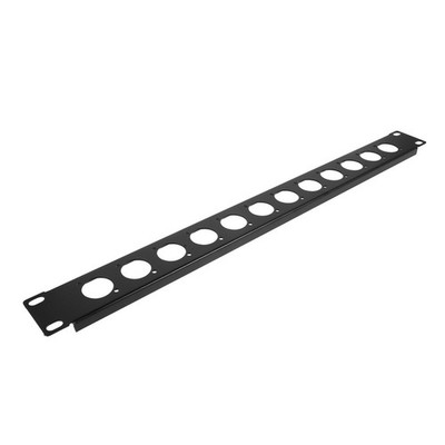  Rackmontiertes Audiopanel 1HE, 12 Löcher   Klappbares Patchpanel für Mischpulte