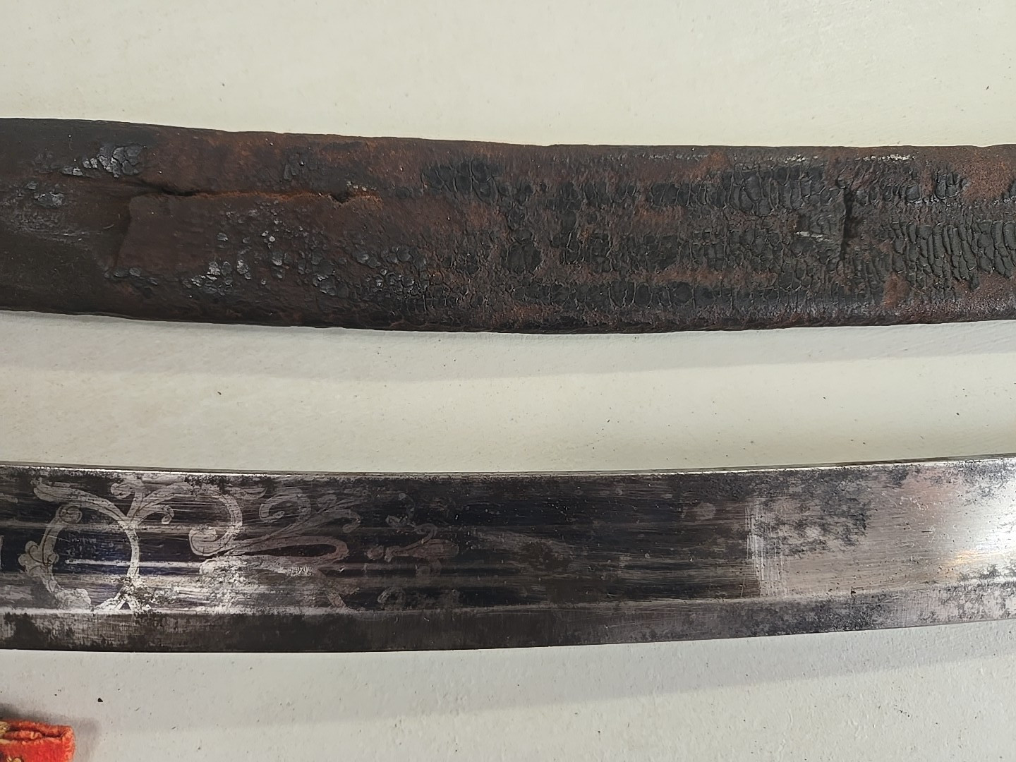 Napoleonic Wars British Pattern 1803 Infantry Officers Sword w/Scabbard - Etched