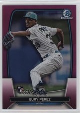 2023 Bowman Chrome Fuchsia Refractor 63/299 Eury Perez Eury Pérez #90 0ye4