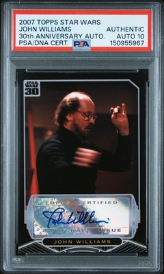 2007 TOPPS STAR WARS 30TH ANNIVERSARY AUTOS JOHN WILLIAMS PSA