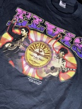 Vintage Elvis T Shirt sz Large Presley EUC MINT great Colors